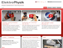 Tablet Screenshot of elektrophysik.com